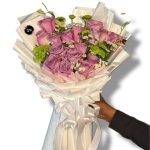 premium fresh chaina purple rose bouquet