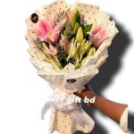 Pink Lily Bouquet – A Touch of Elegance & Love 🌸