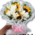 Fresh Dolonchapa and sunflower bouquet delivery in Dhaka