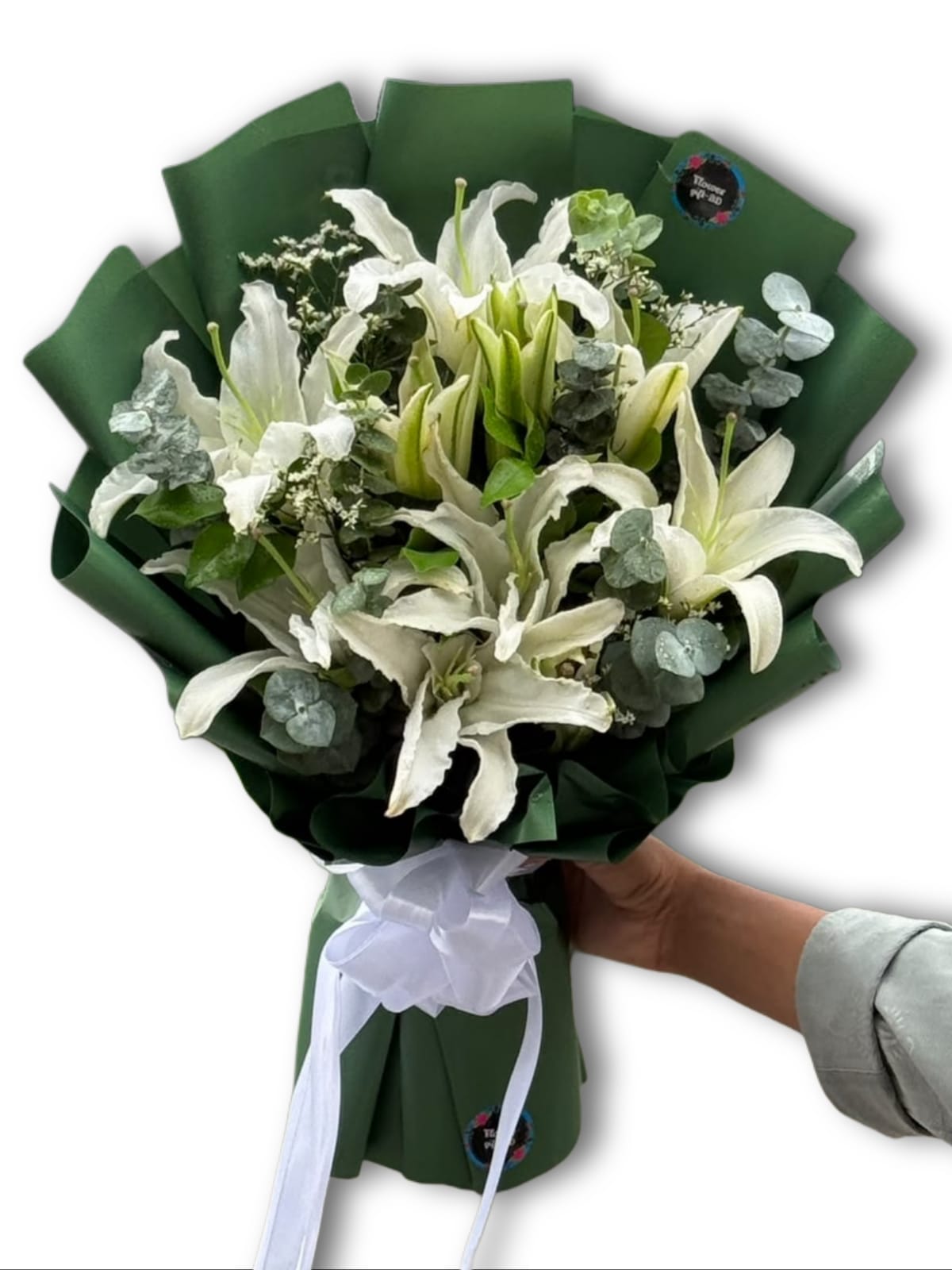 fresh white lily bouquet in dhaka white lily bouquet in dhaka with fresh flowers