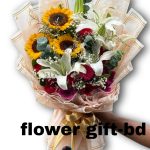 sunflower lily and rose bouquet in dhaka