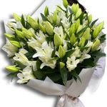 Fresh White Lily Bouquet in Dhaka