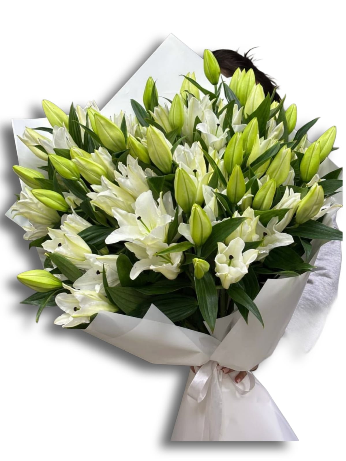 Fresh White Lily Bouquet in Dhaka
